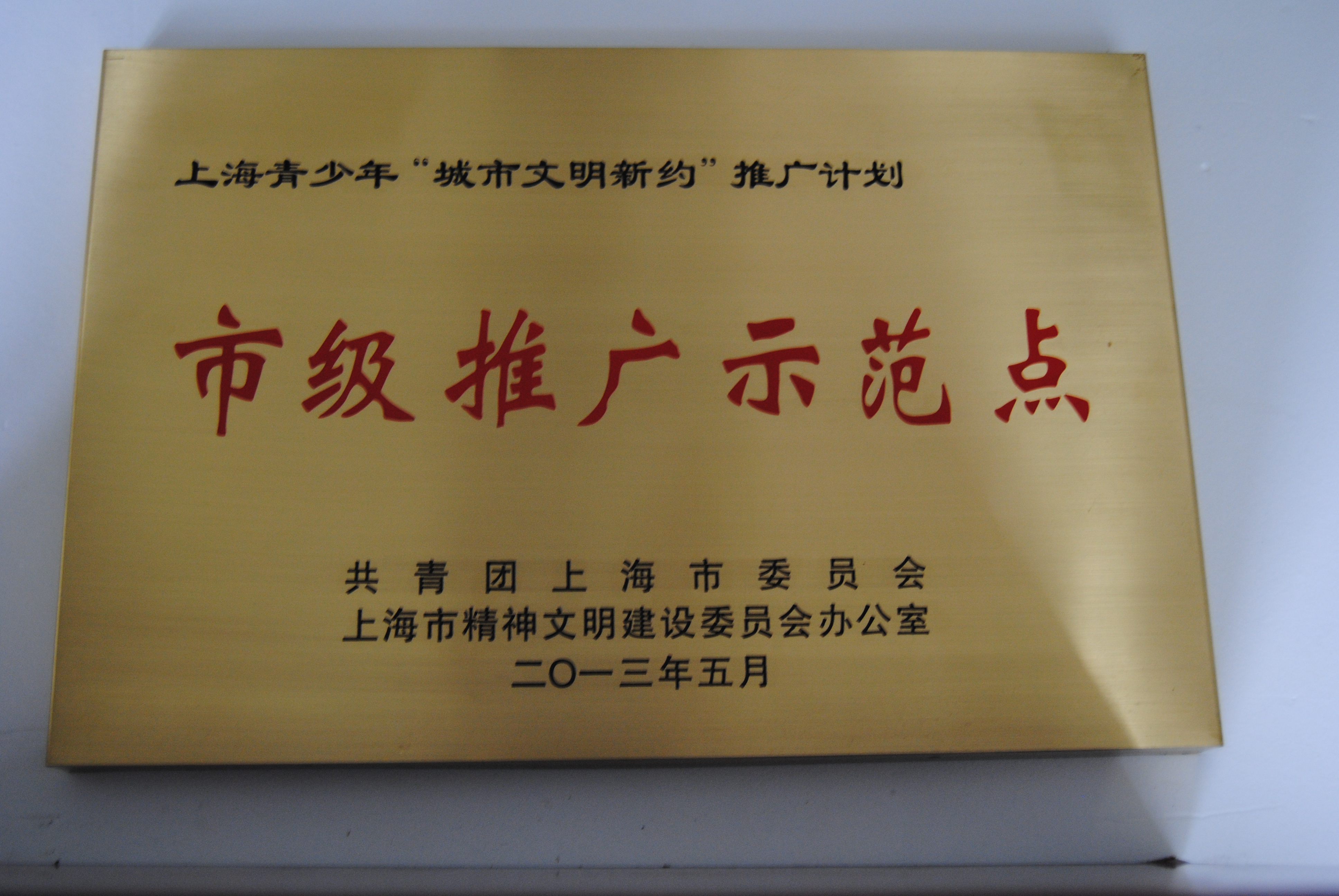 上海青少年“城市文明新约”推广计划市级推广示范点